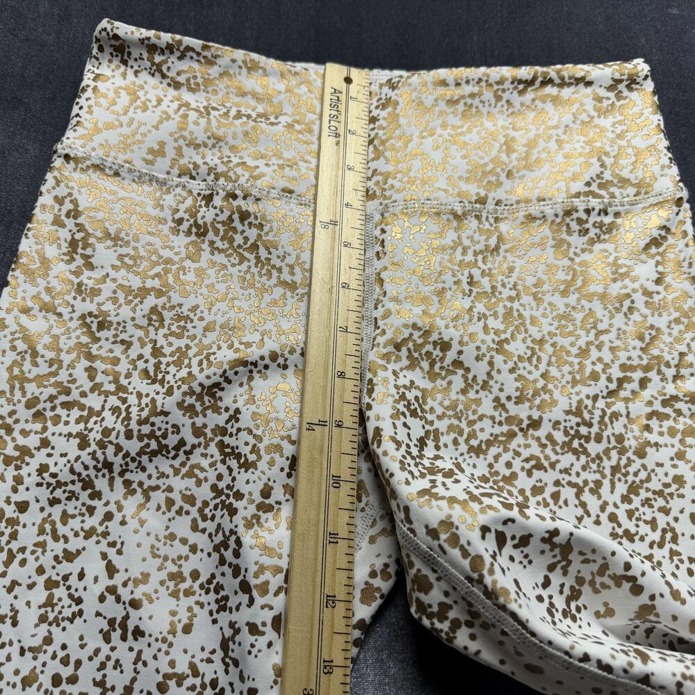 ZYIA Active Leggings Teens 6-8 White Gold Spotted Ankle Athletic Yoga Workout - Picture 5 of 11
